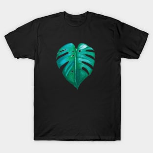 watercolor monstera leaf T-Shirt